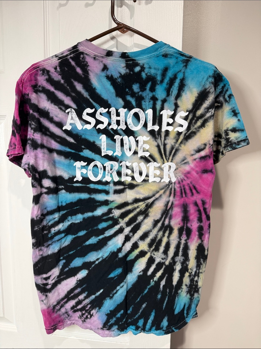 Assholes Live Forever Tie Dye Tee - Picture 3 of 3